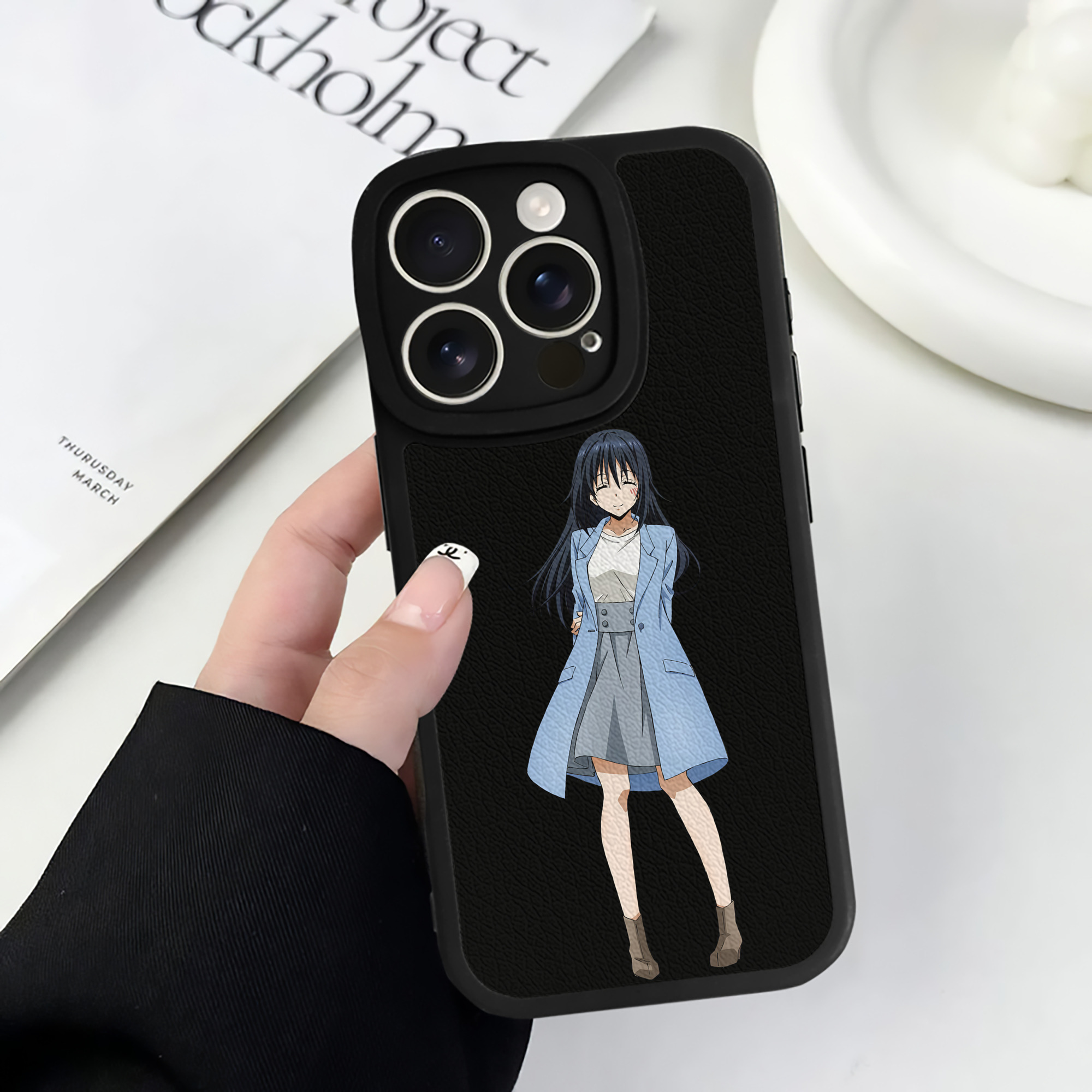 （画像用） 転スラ Regarding Reincarnated to Slime 【iPhone 16シリーズ対応】シリコンスマホケース（レザー調） 材質：シリコン